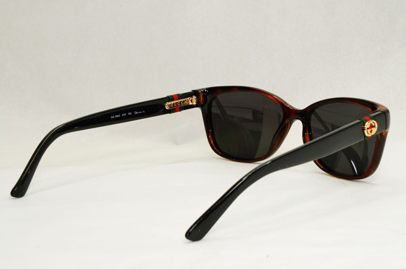 Gucci Sunglasses 2013 Vintage Ribbon Black Brown GG 3683 2XF 53mm 180324
