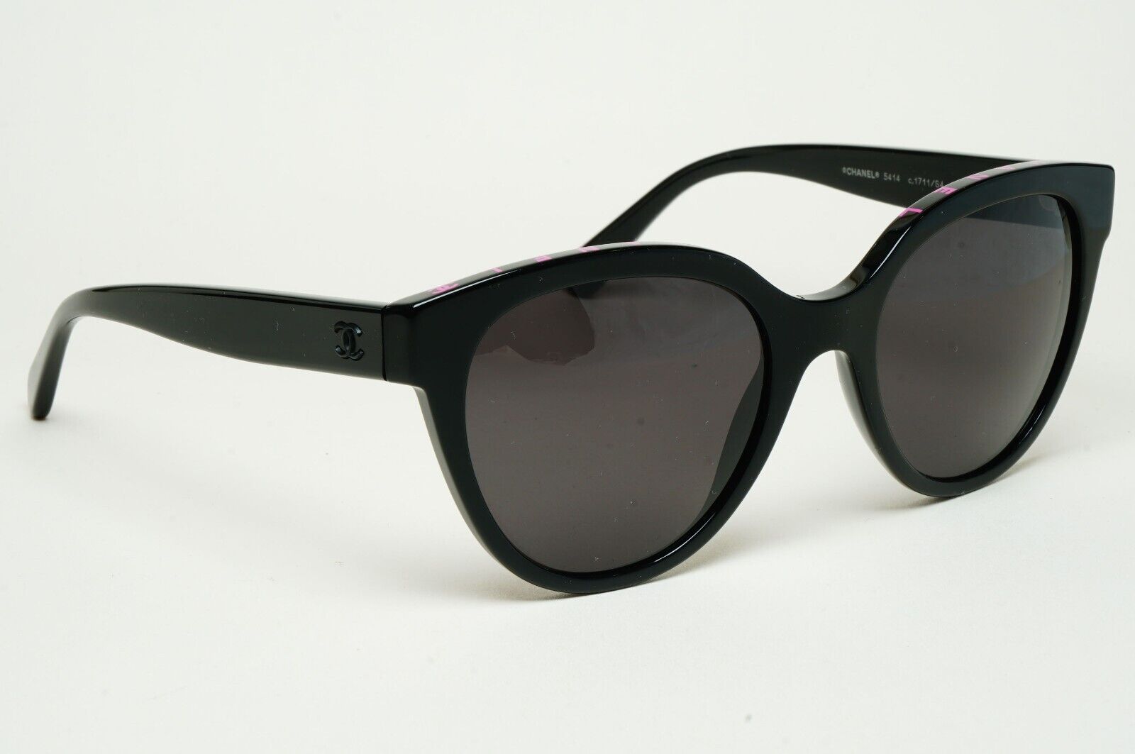 Chanel Sunglasses 2021 Black Letters Magenta 5414 c.1711/S4 54mm 250125