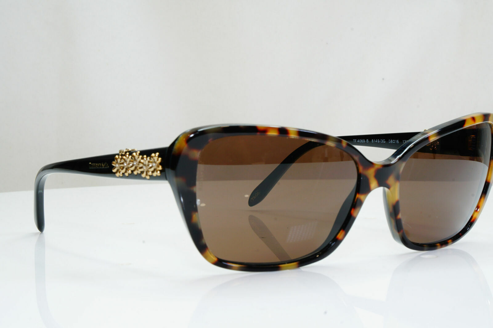 Authentic TIFFANY & CO Diamante Sunglasses GOLD FLOWERS TF 4069 8149/3G 26745
