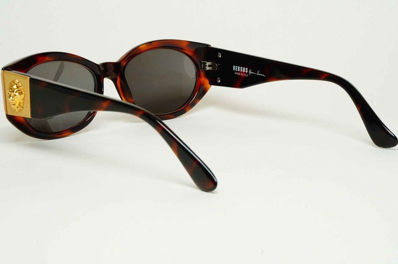 Versus Sunglasses 1996 by Gianni Versace Vintage Gold Lion Brown MOD E06 COL 649
