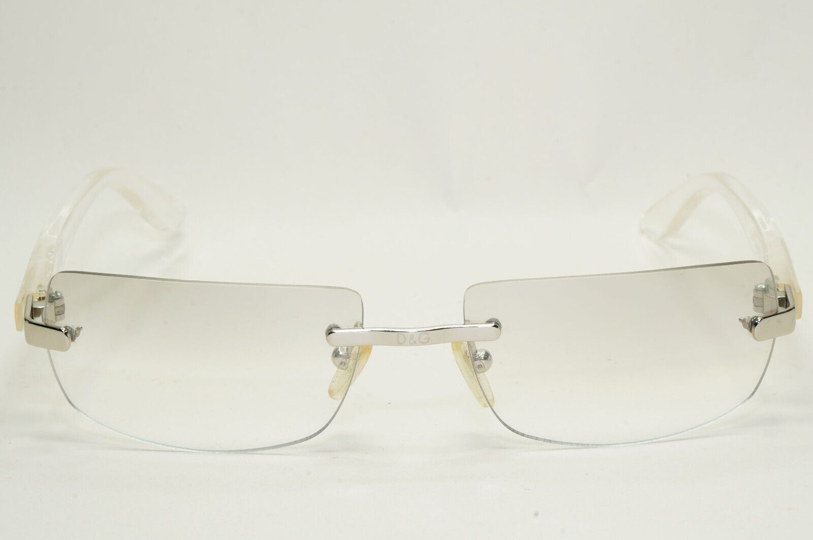 Dolce & Gabbana Sunglasses 2006 Vintage Rimless Silver Clear D&G 2066 753 081124