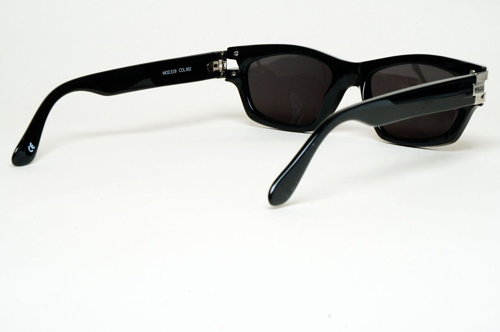 Versus Sunglasses 1996 by Gianni Versace Vintage Black Silver MOD E29 COL 852