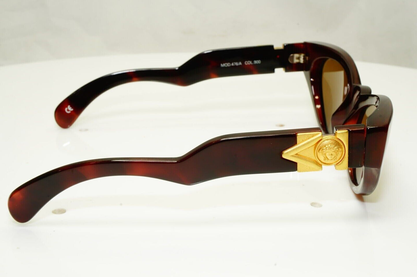 Gianni Versace Sunglasses 1996 Vintage Brown Gold Medusa MOD 476/A COL 900