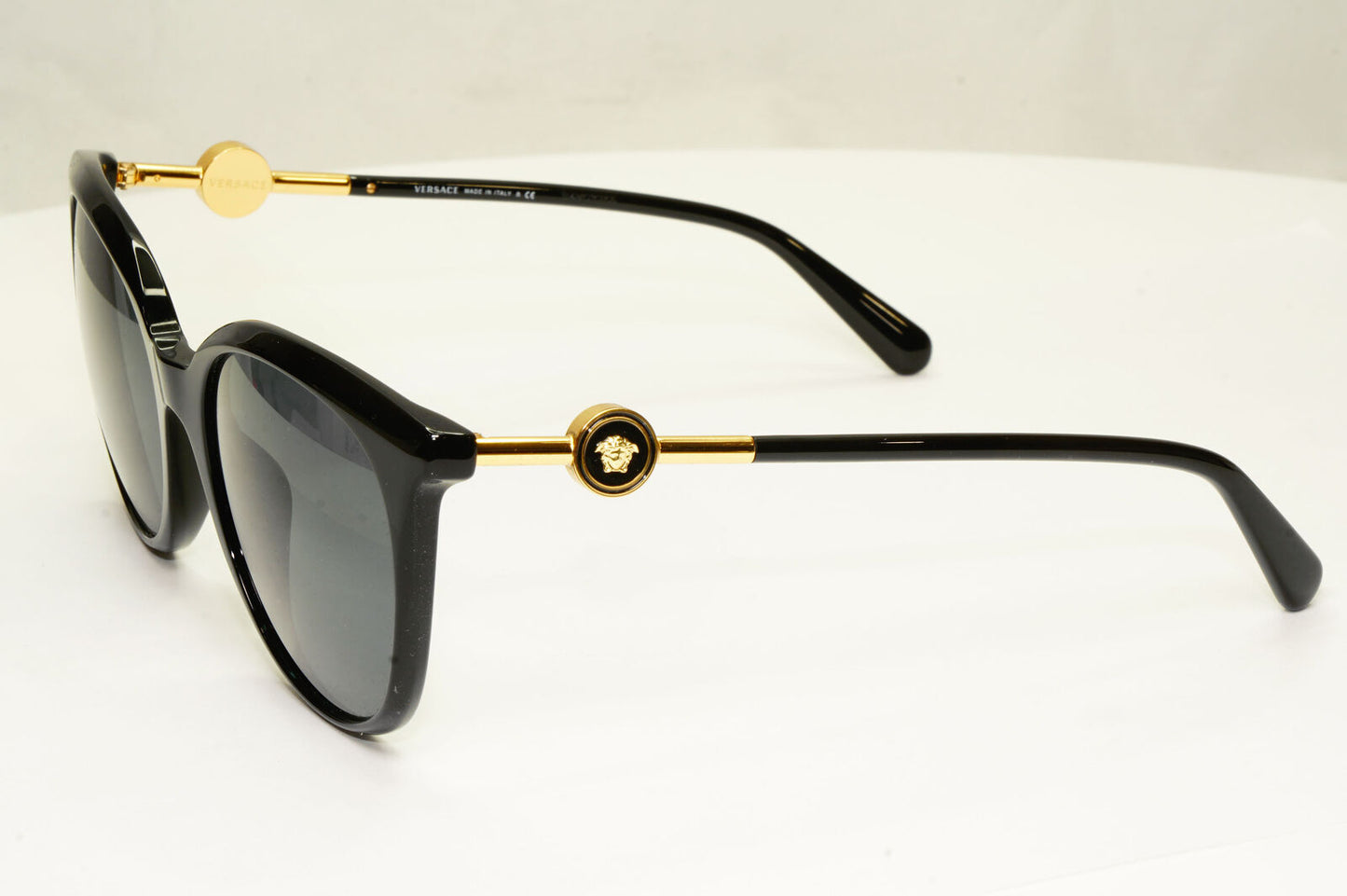 Versace Sunglasses Black Gold Medusa Grey Square MOD VE 4404 GB1/87 55mm