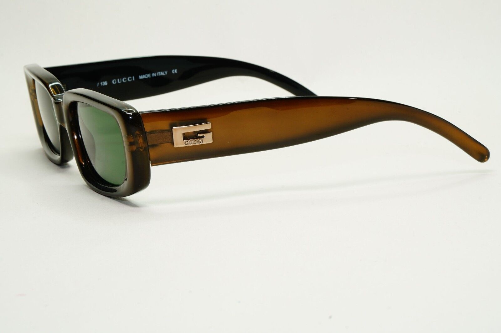 Gucci Sunglasses 1996 Vintage Brown Green Square GG 2409/N/S 4NR 49mm 230924