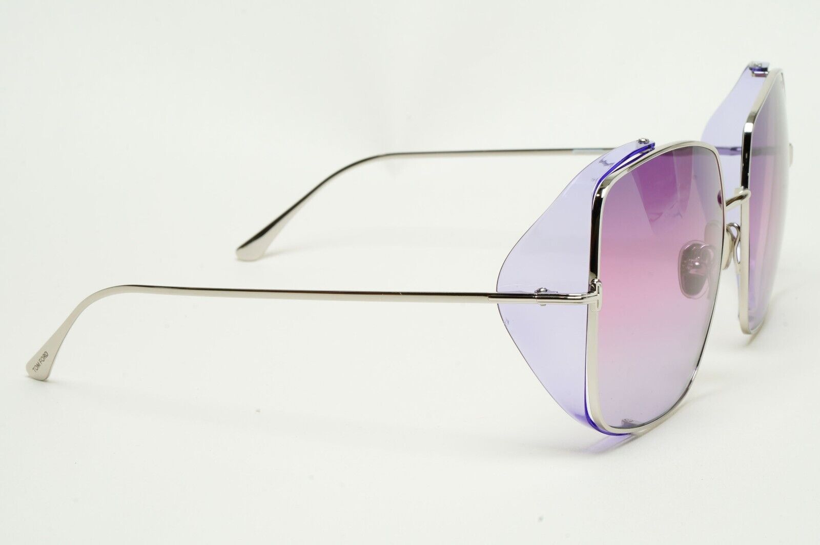 Tom Ford Sunglasses Toby-02 Pink Violet Silver Side Shields FT0901 TF 901 16Z