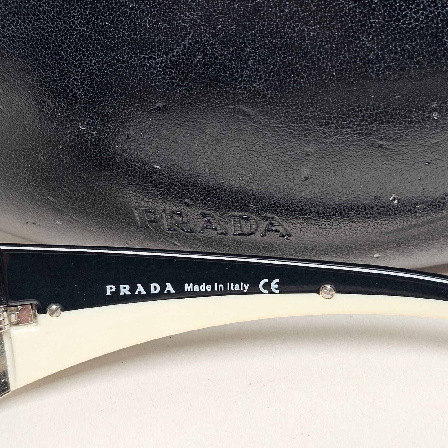 Prada Sunglasses 2006 Vintage Pilot Black Silver PR75GS SPR 75G 6BA-3M1 130225