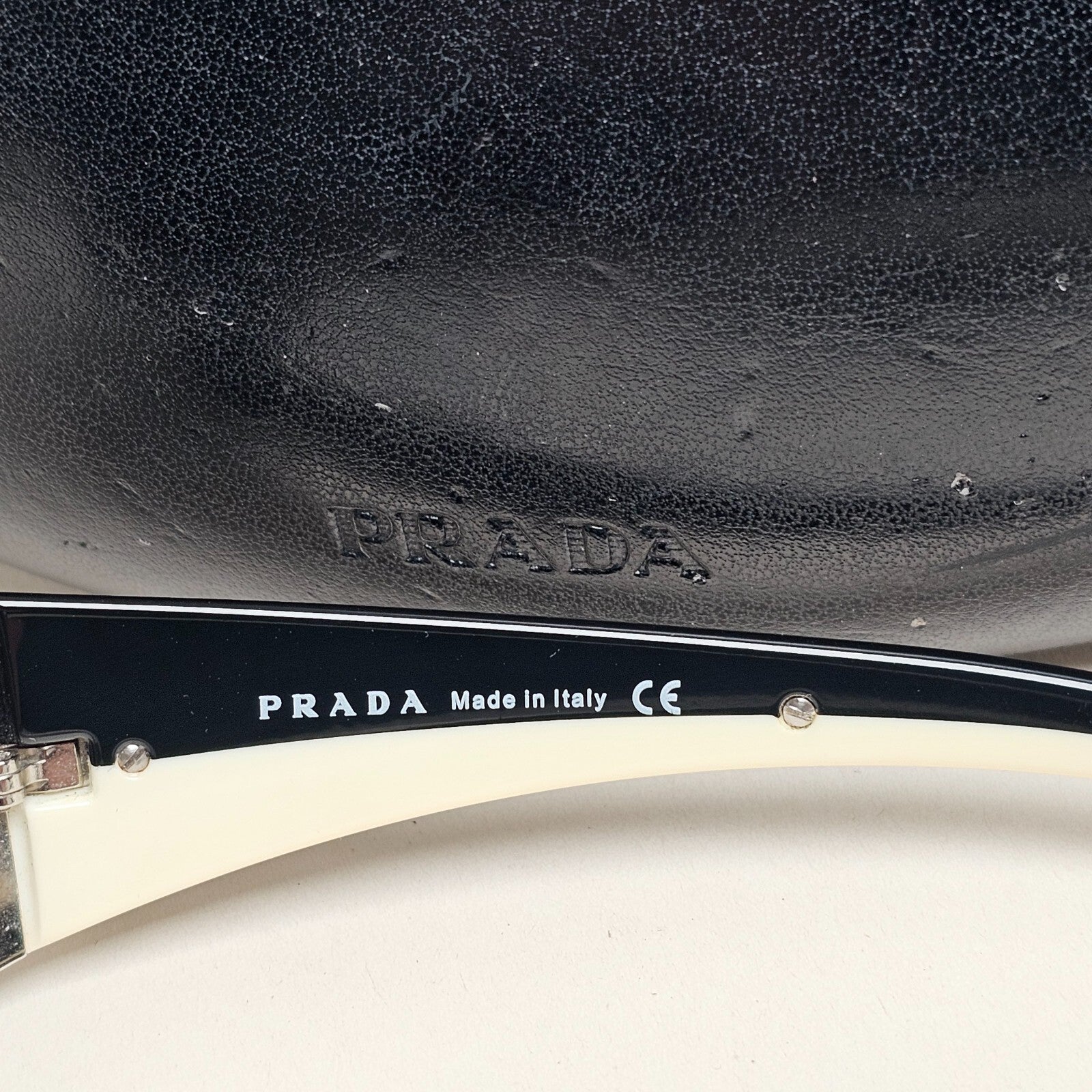 Prada Sunglasses 2006 Vintage Pilot Black Silver PR75GS SPR 75G 6BA-3M1 130225