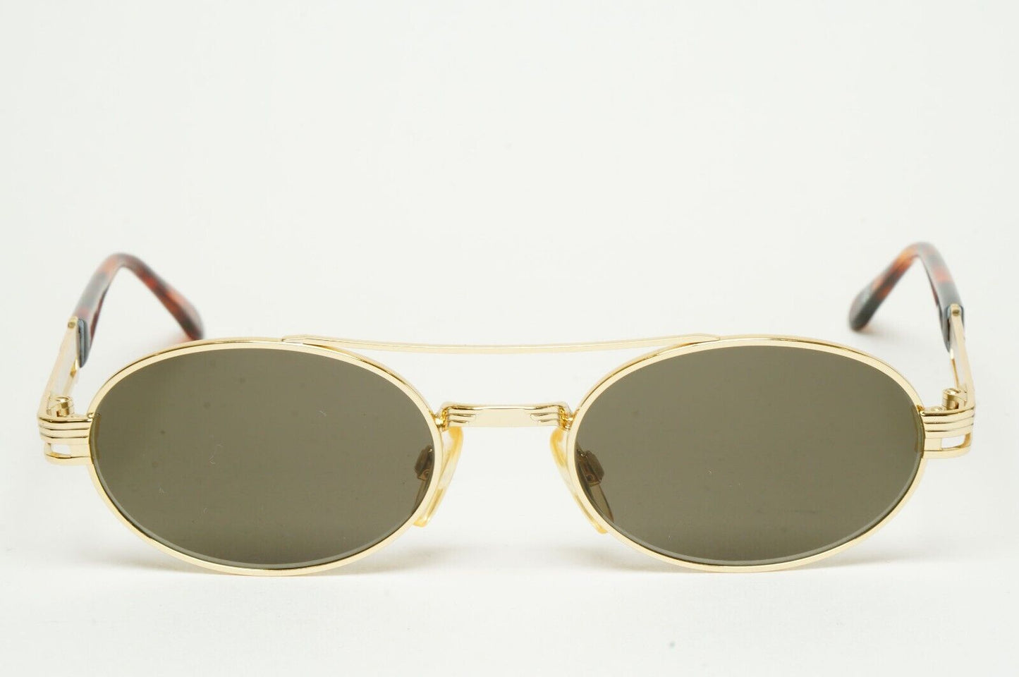 Versus Sunglasses 1996 by Gianni Versace Vintage Gold Grey Oval MOD F23 COL 030