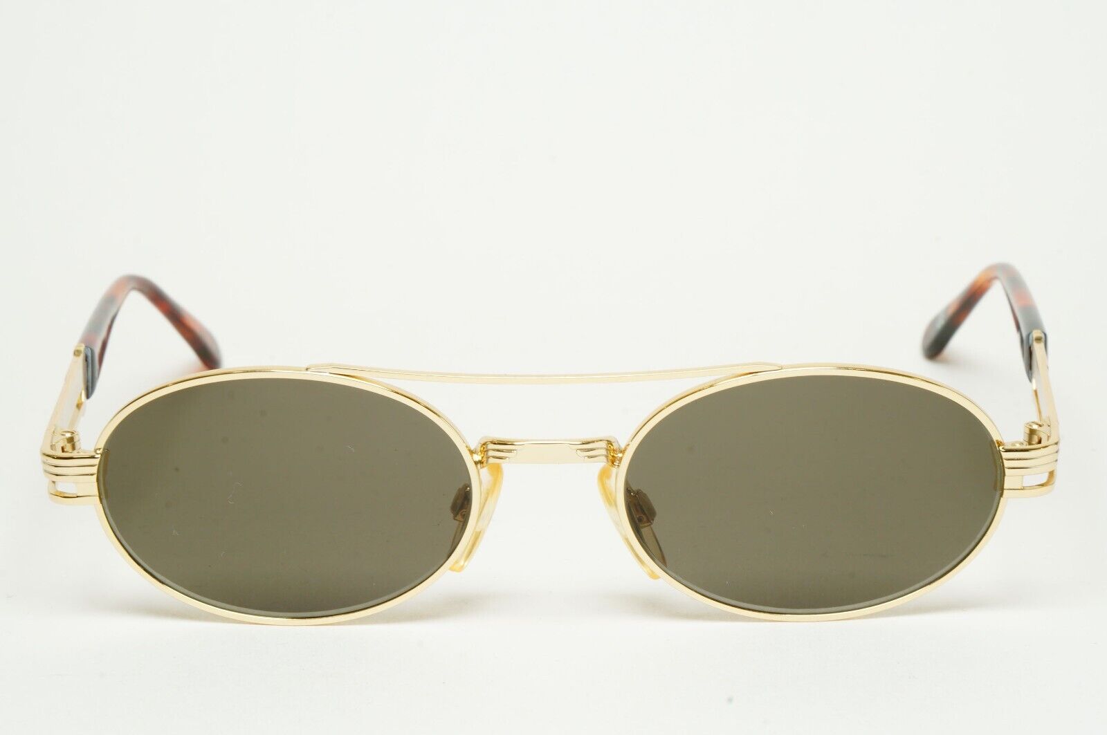 Versus Sunglasses 1996 by Gianni Versace Vintage Gold Grey Oval MOD F23 COL 030