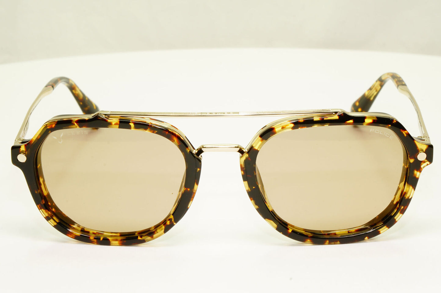 Police Lewis Hamilton F1 Sunglasses Brown Gold Marble 52mm 05 SPL A26 COL 594G