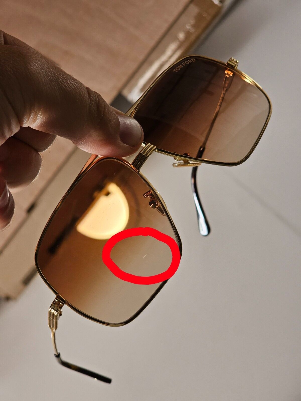 Tom Ford Gold Brown Pilot Arista Square Mens Sunglasses Frankie TF 735-H 30F [A]