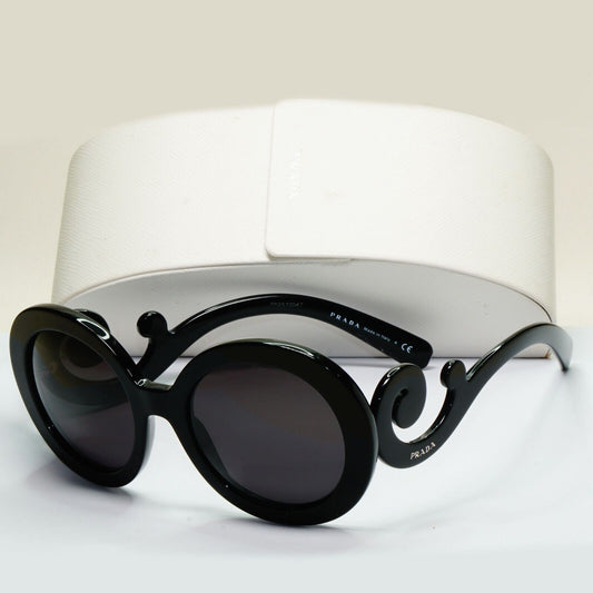 Prada Sunglasses Swirl Baroque Round Black PR27NS SPR 27N 1AB-3M1 250924