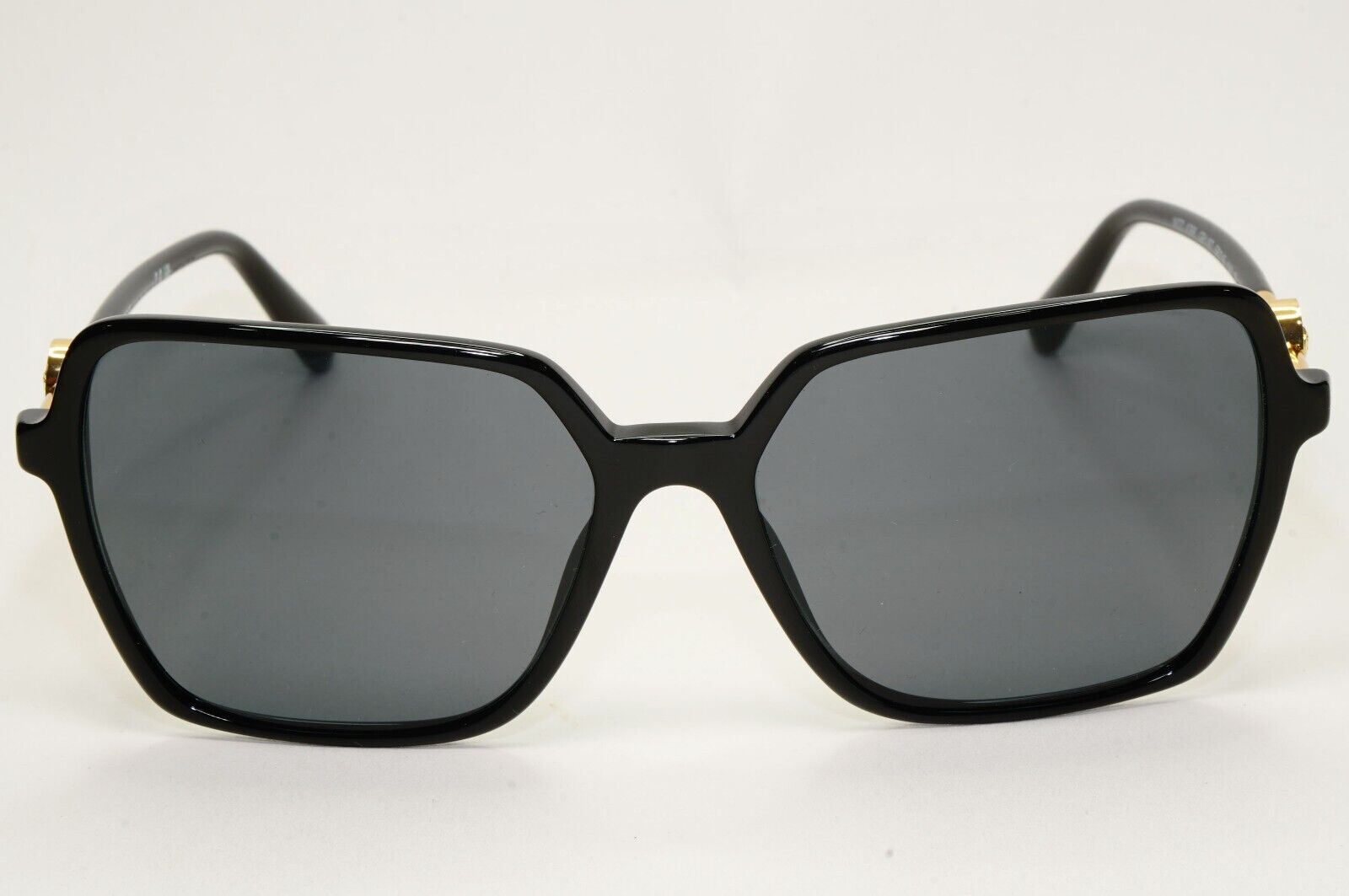 Versace Sunglasses Black Gold Medusa Square Dark Grey MOD VE 4396 GB1/87 58mm