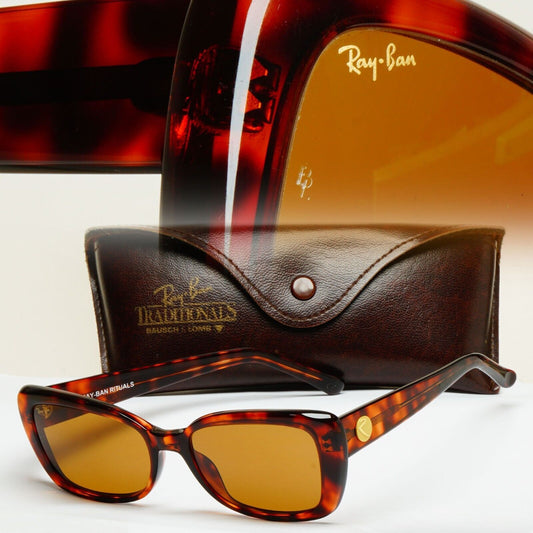 Ray-Ban Sunglasses 1997 Vintage Bausch Lomb Brown Tortoise W2531 Rituals 120125
