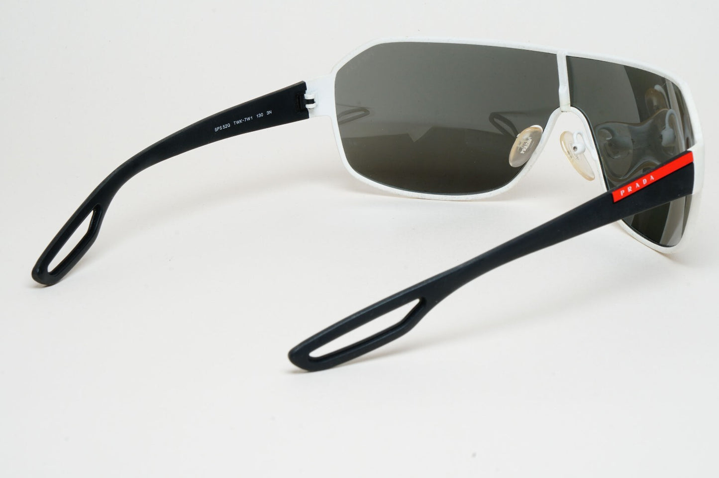 Prada Sunglasses 2013 Vintage Shield White Silver PS52QS SPS 52Q TWK-7W1 140325