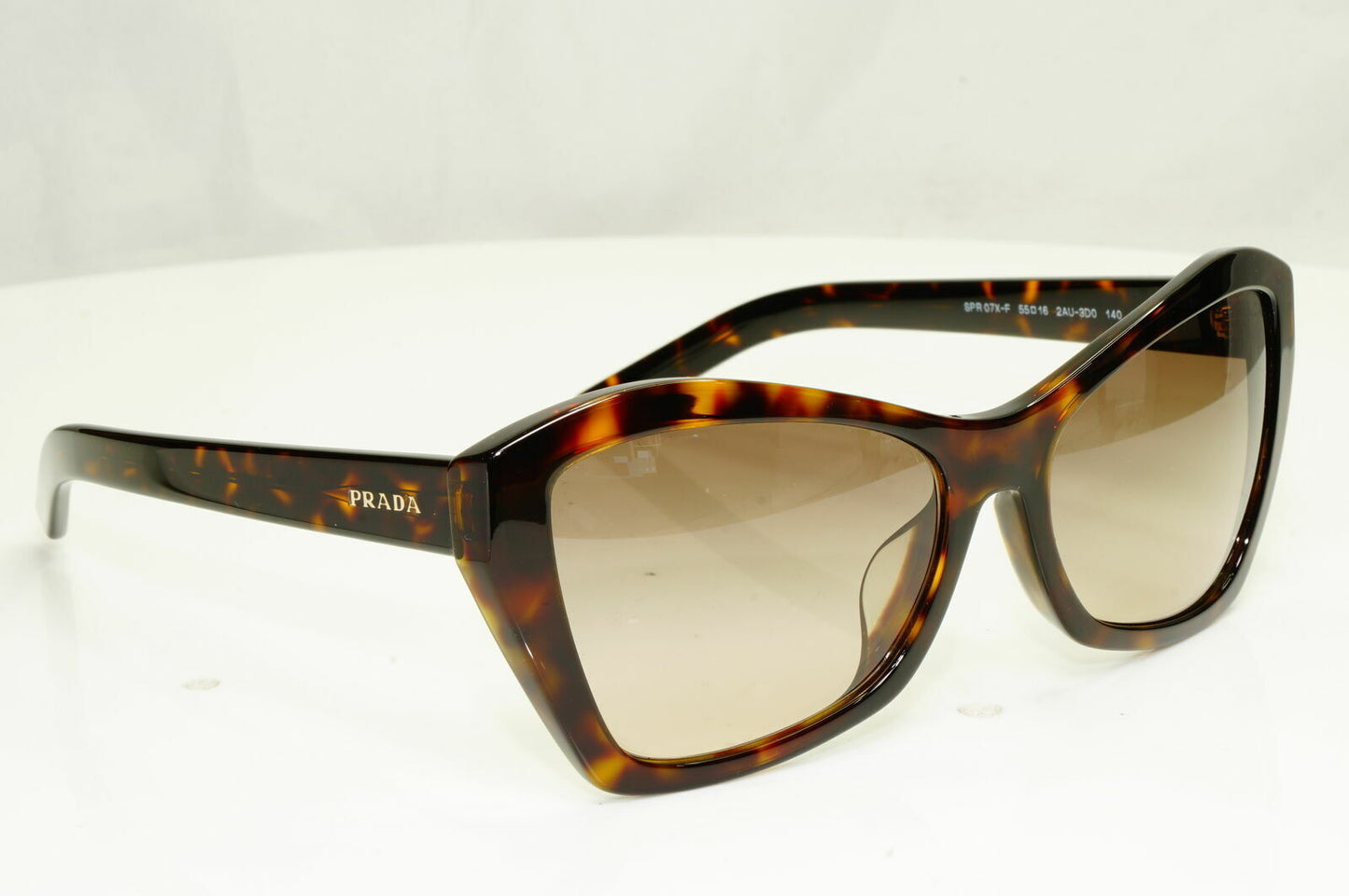 Prada Brown Tortoise Sunglasses Square Womens Gradient Havana SPR 07X F 2AU-3D0