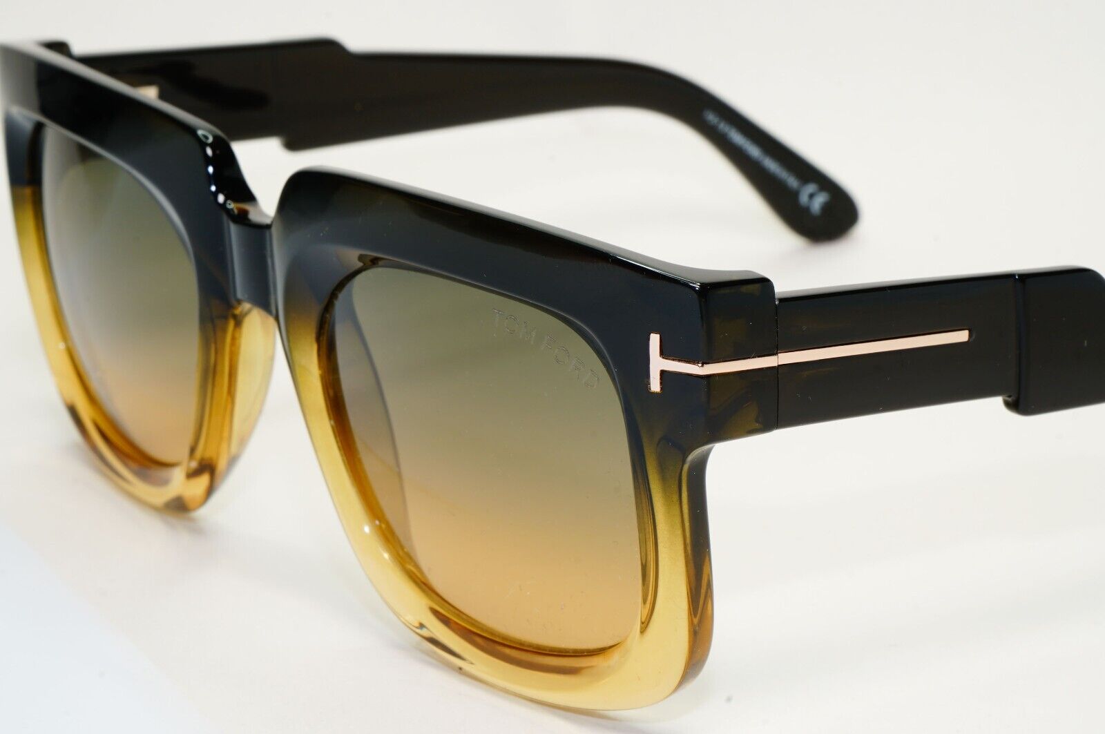 Tom Ford Sunglasses Christian Black Brown Honey Square FT0729 TF 729 96P 53mm