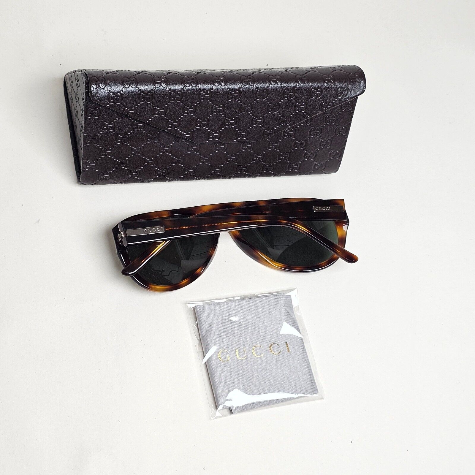 Gucci Sunglasses 1998 Vintage Brown Tortoise Green Pilot GG 1422/S 05L 310125