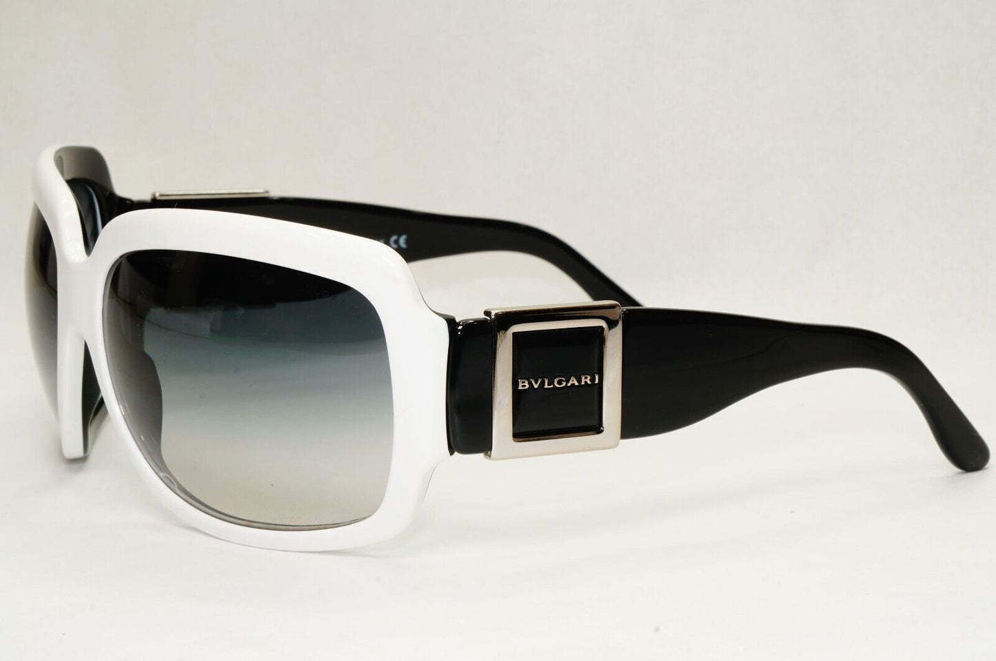 Bvlgari Sunglasses 2008 Vintage White Black Grey Gradient 8024 882/8G 121223