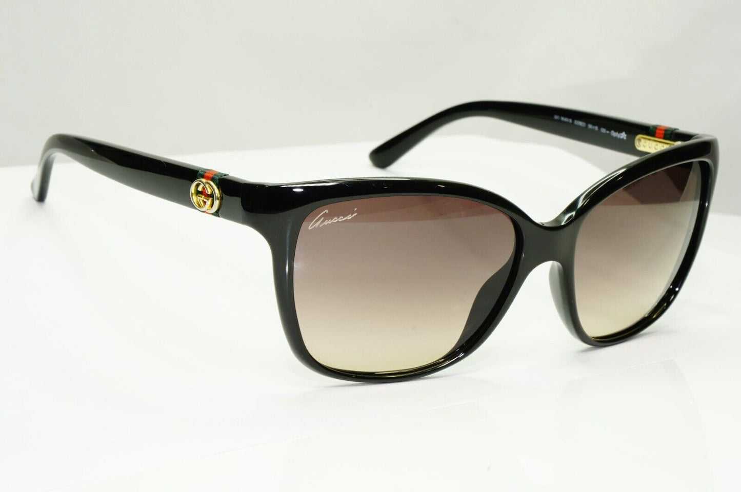 Gucci 2012 Ribbon Sunglasses Square Black Brown Gradient GG 3645/S D28ED 301024