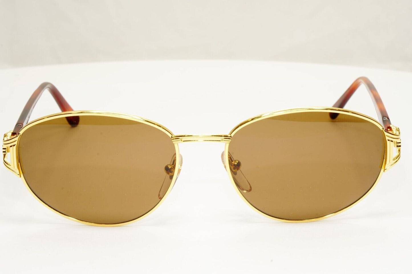 Gianni Versace Sunglasses 1995 Vintage Gold Medusa Brown Retro MOD G28 COL 19L