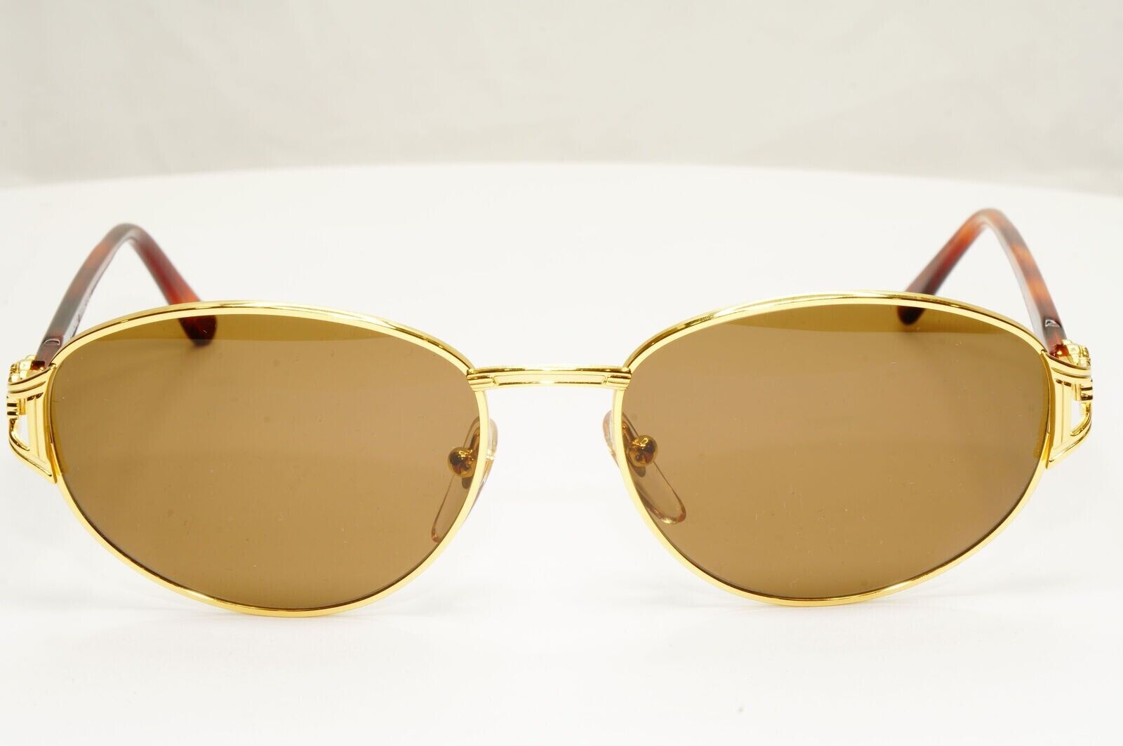 Gianni Versace Sunglasses 1995 Vintage Gold Medusa Brown Retro MOD G28 COL 19L