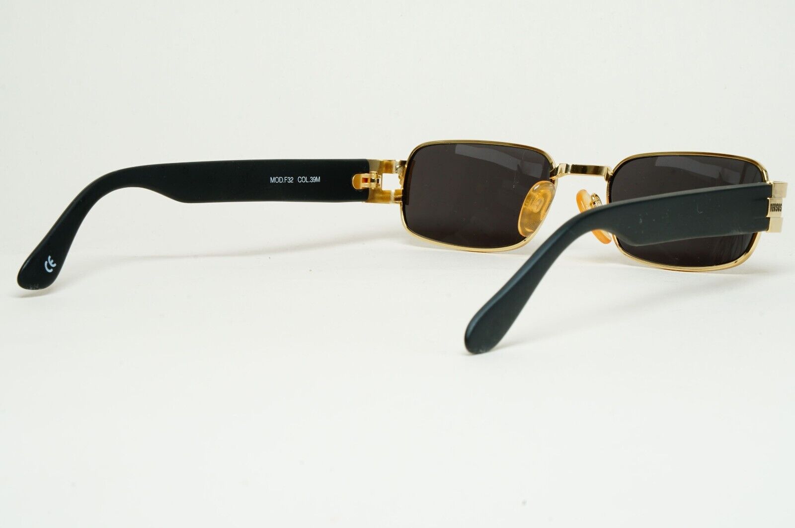 Versus Sunglasses 1996 by Gianni Versace Vintage Gold Black MOD F32 COL 39M