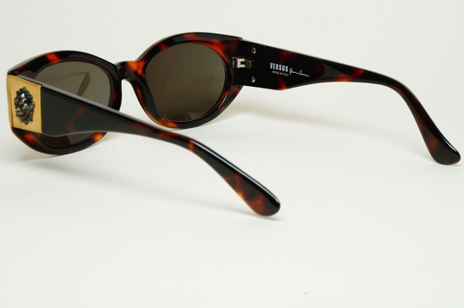 Versus Sunglasses 1996 by Gianni Versace Vintage Grey Lion Brown MOD E06 COL 649