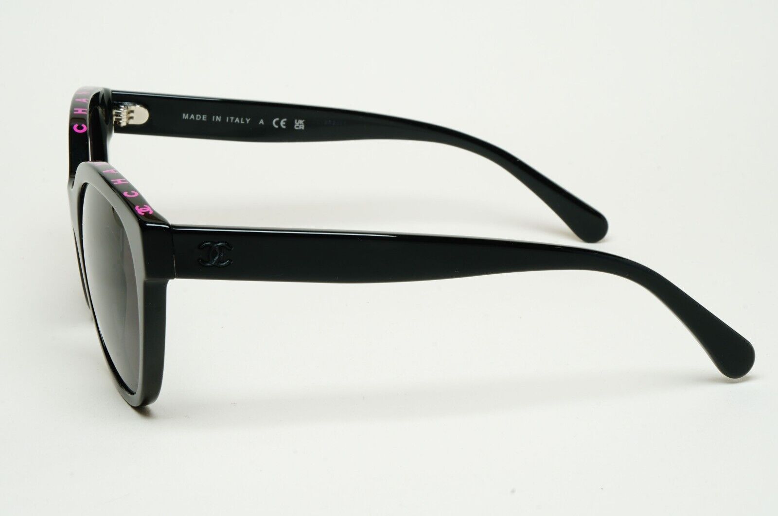 Chanel Sunglasses 2021 Black Letters Magenta 5414 c.1711/S4 54mm 250125