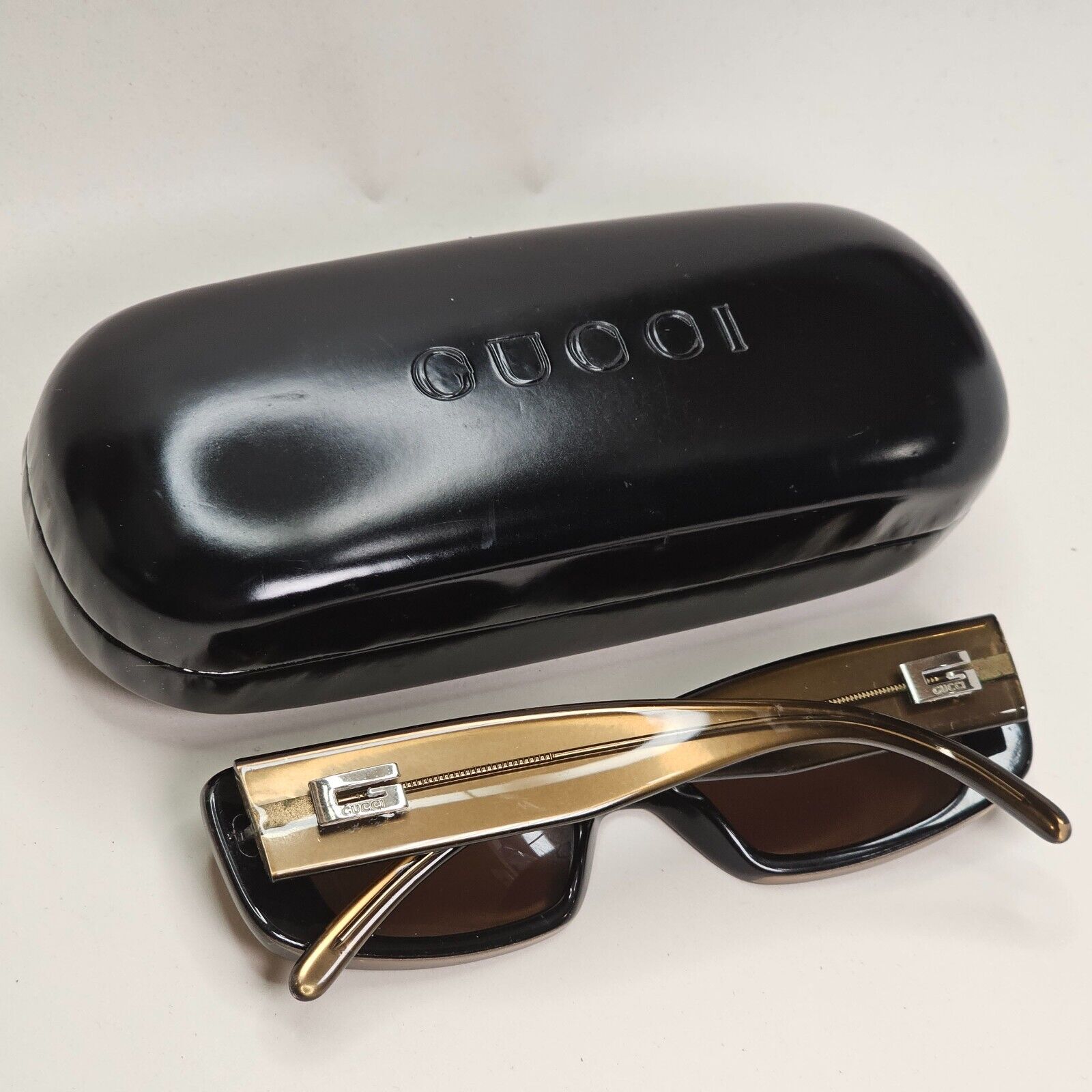 Gucci Sunglasses 1996 Vintage Brown Honey Transparent GG 2409/N/S 4NR 120824