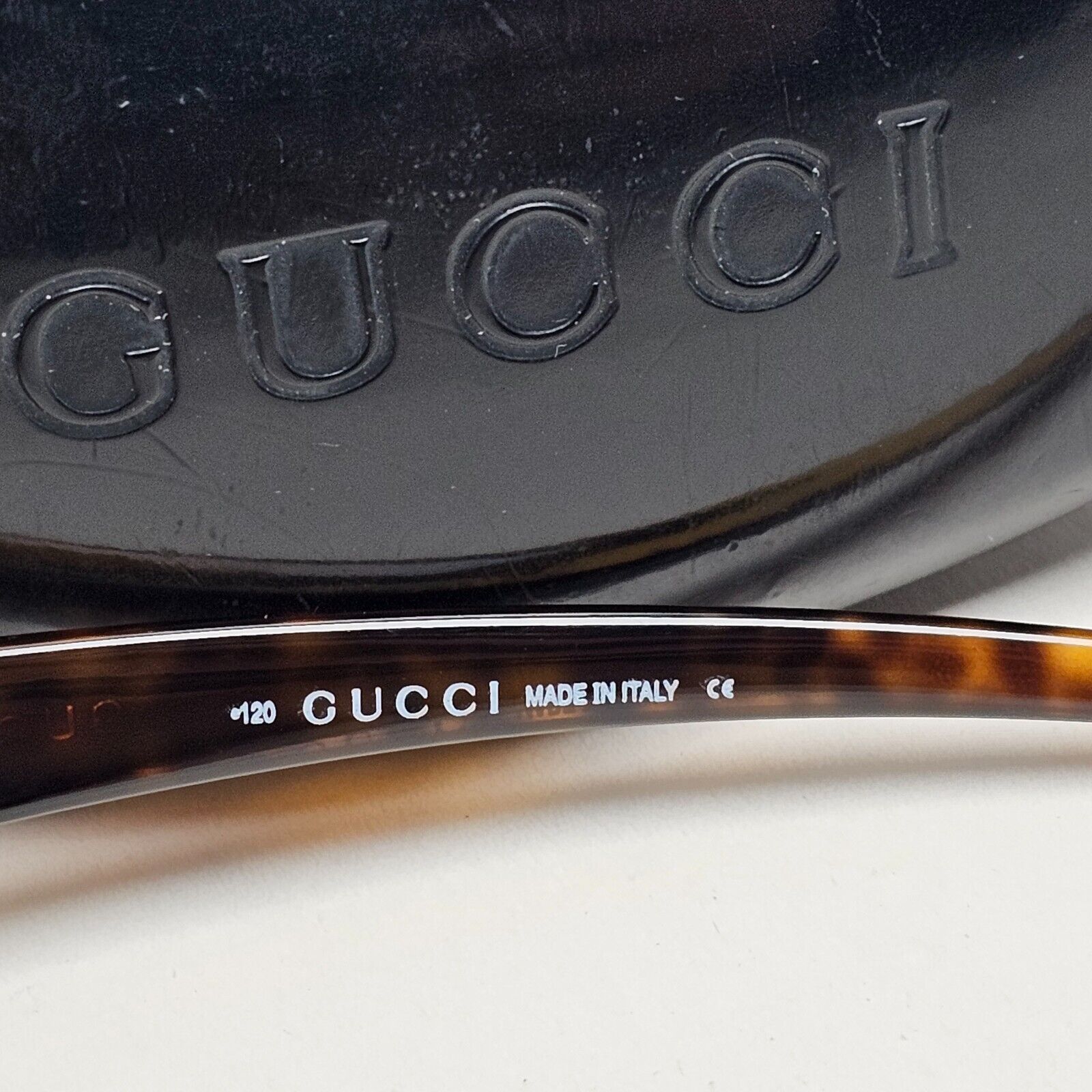 Gucci Sunglasses 1999 Vintage Brown Tortoiseshell Wrap GG 1425/S 676 250125
