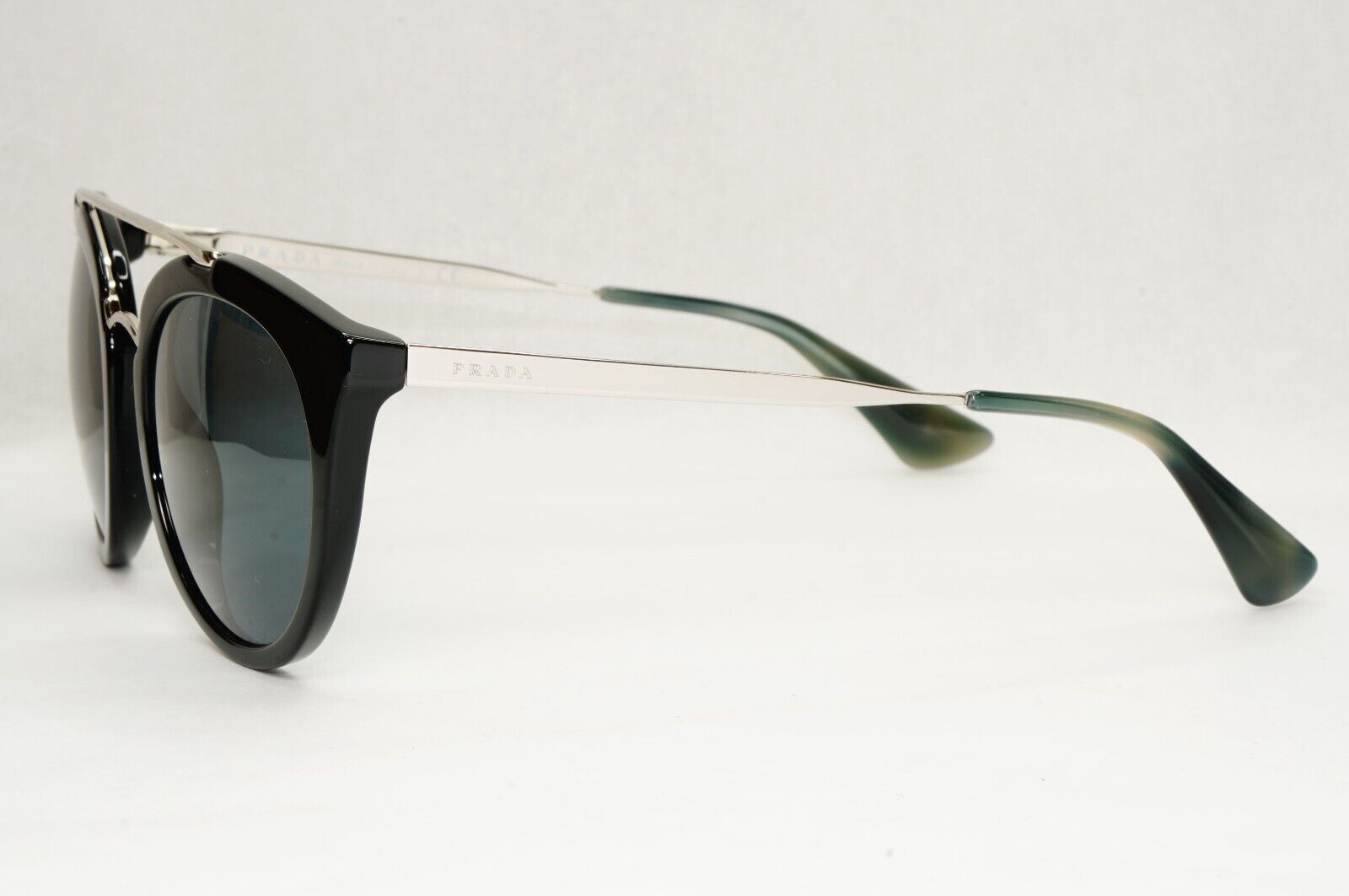 Prada Sunglasses Cinema Black Silver Grey Square PR23SS SPR 23S 1AB-1A1 52mm