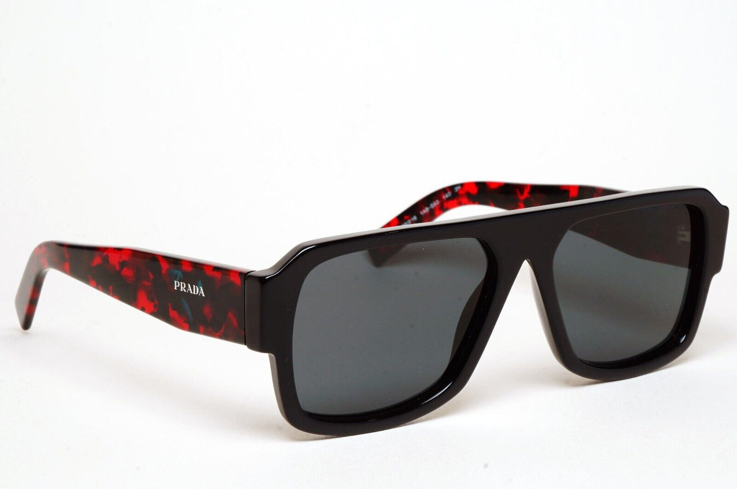 Prada Sunglasses Symbole Triangle Black Red Gred PR22YS SPR 22Y 1AB-5S0 060125