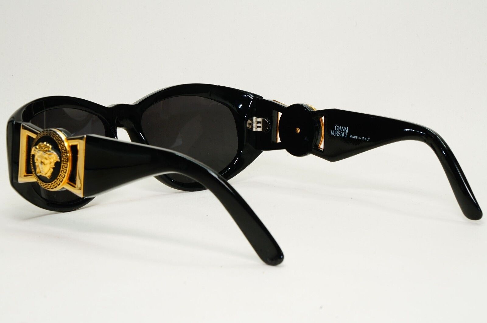 Gianni Versace Sunglasses 1996 Vintage Black MOD 424/M COL 852 Biggie 270924