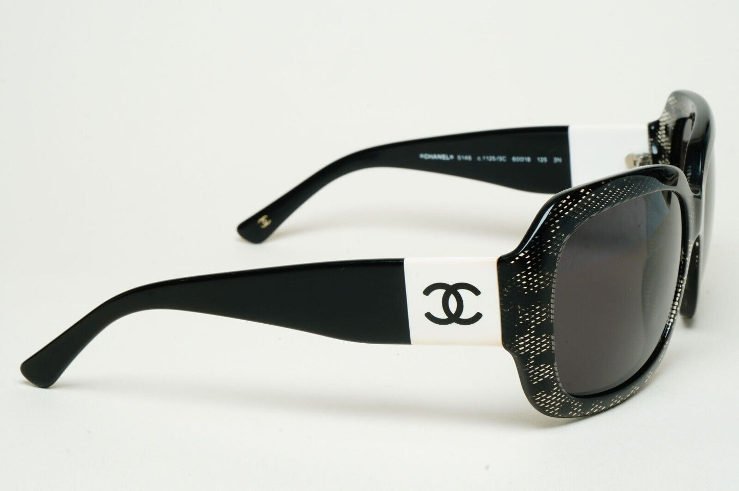 Chanel Sunglasses 2010 Vintage Black Lace Square White CC 5146 c.1125/3C 120125