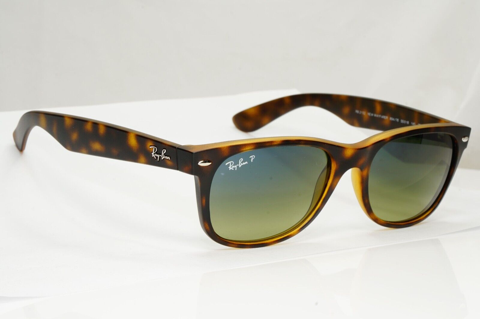 Ray-Ban Sunglasses Polarised New Wayfarer Matte Havana RB 2132  894/76 55mm