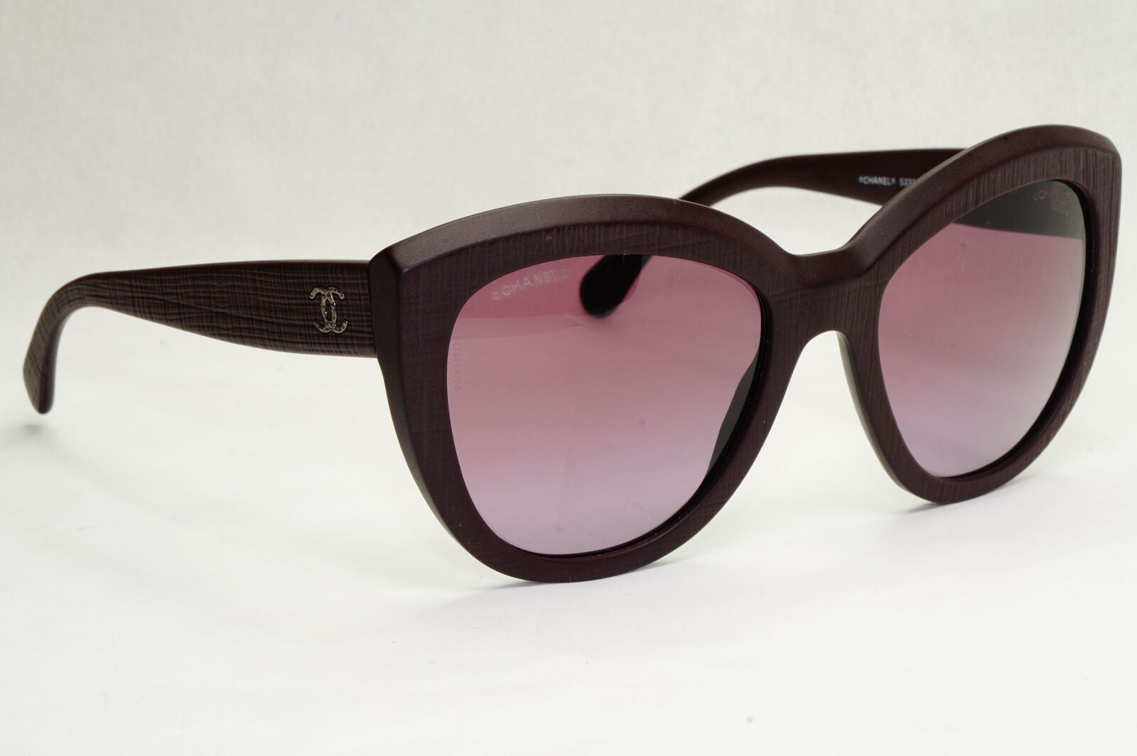 Chanel Sunglasses Dark Burgundy Maroon Tweed Pattern 5332 c.1461/S1 120124