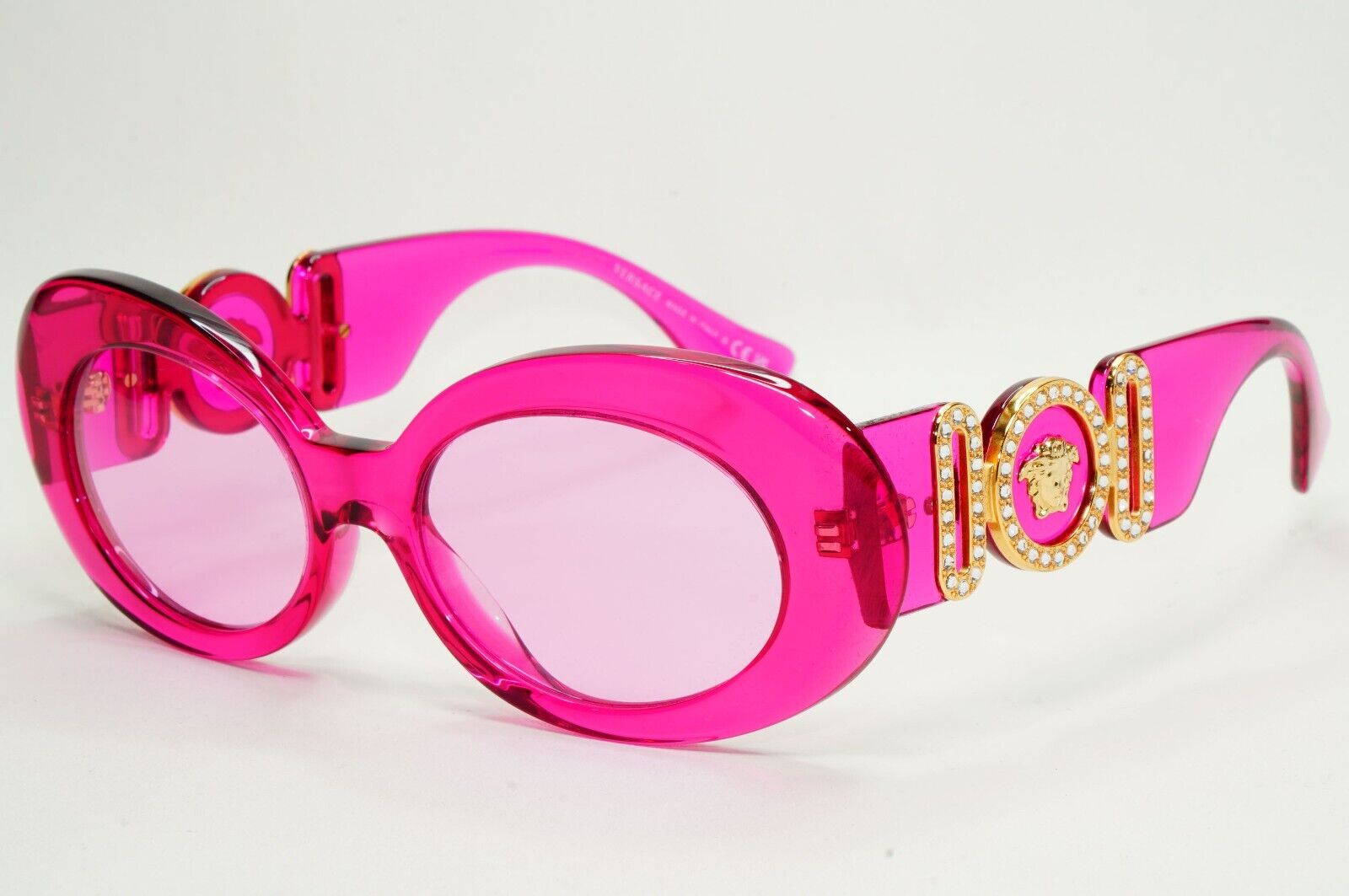 Versace Sunglasses Medusa Fuchsia Transparent Pink Large MOD VE 4426BU 5334/5