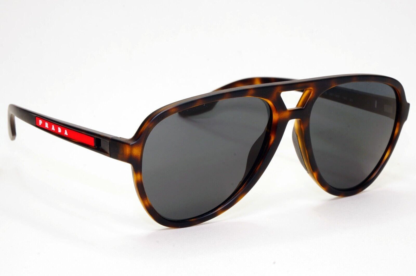Prada Sunglasses Brown Tortoise Matte Black Pilot Large PS06WS SPS 06W 581-06F