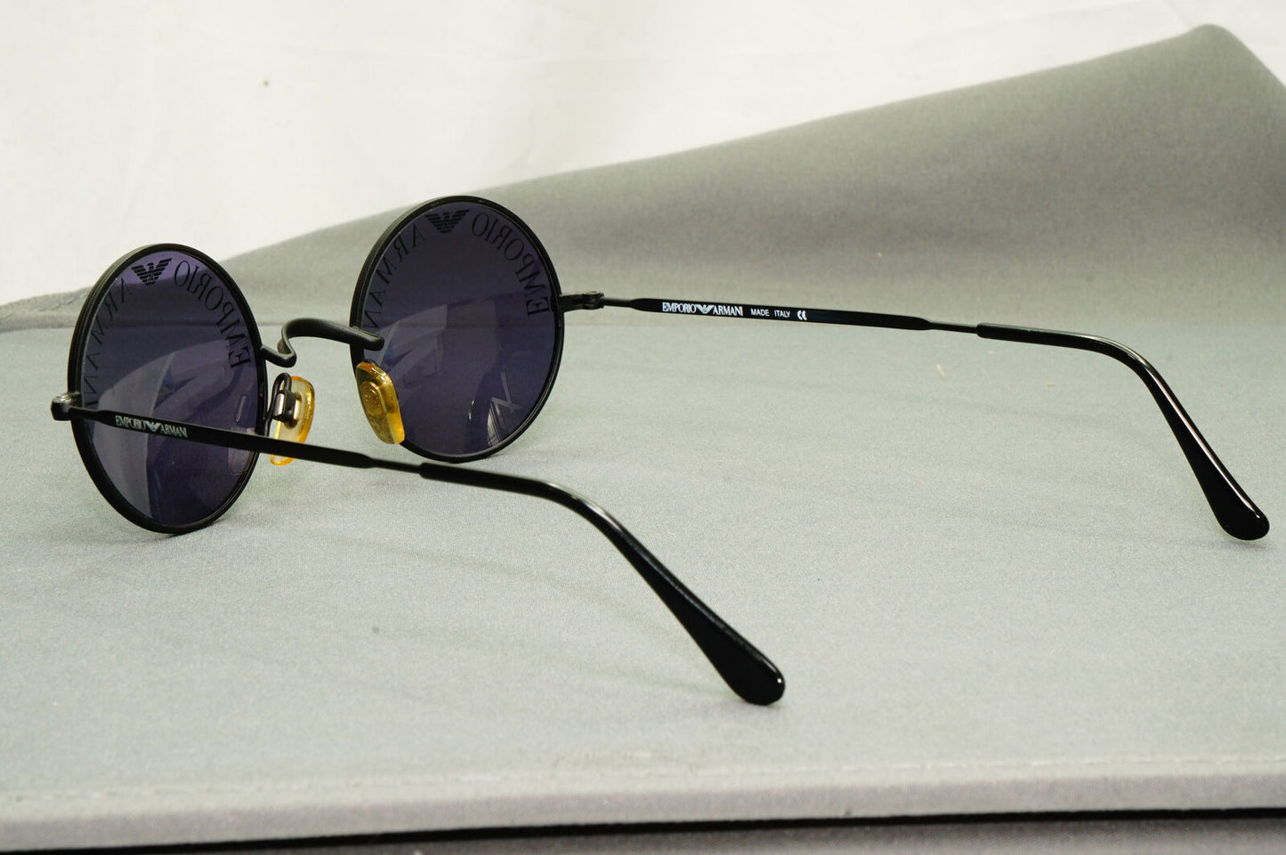 Emporio Armani 1997 Vintage Sunglasses Round Lens Logo Print Iconic 025-S 706