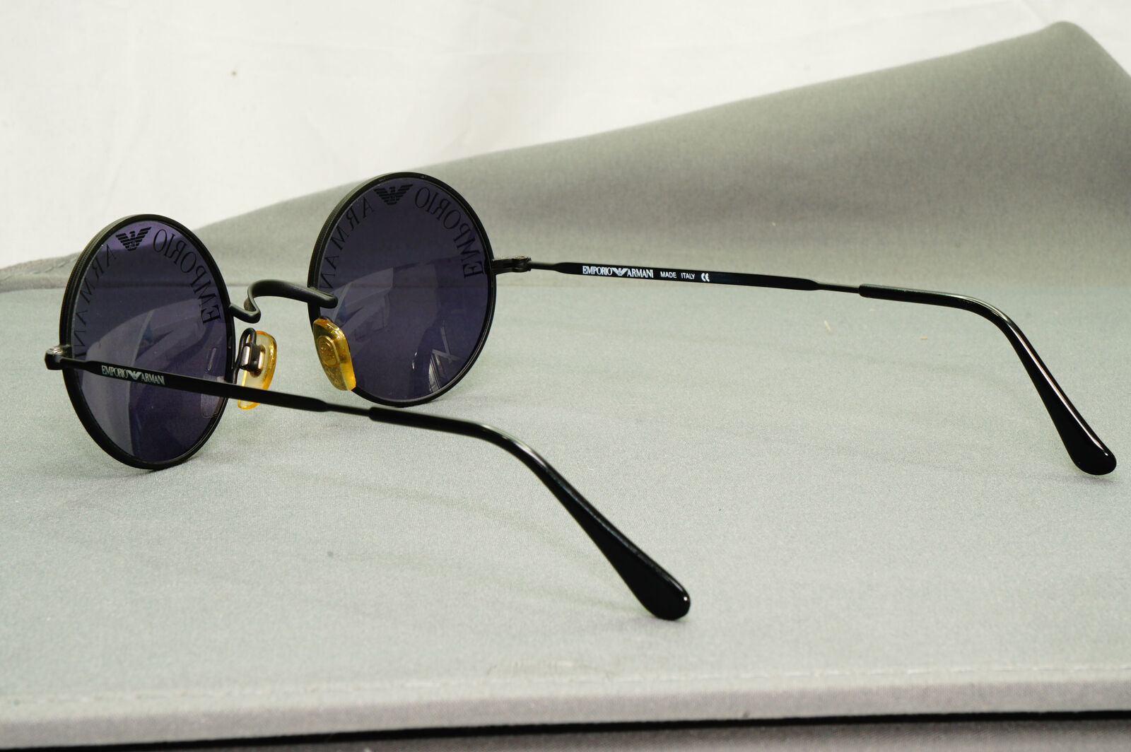 Emporio Armani 1997 Vintage Sunglasses Round Lens Logo Print Iconic 025-S 706