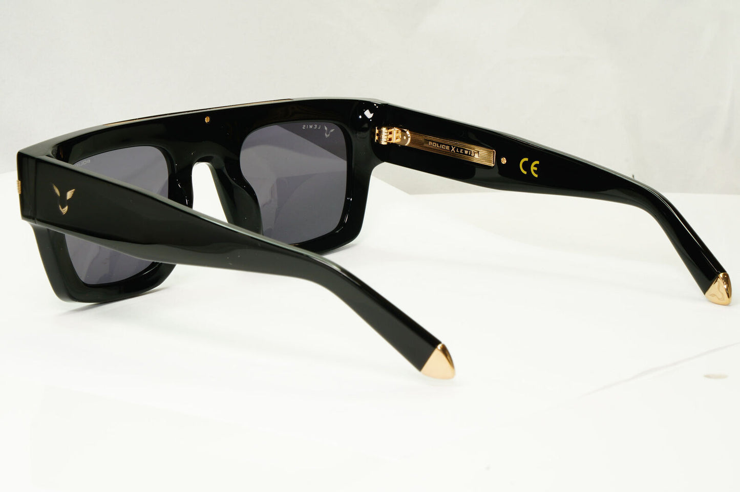 Police Lewis Hamilton F1 Sunglasses Black Gold Square Acetate SPL E13 COL 0BLK