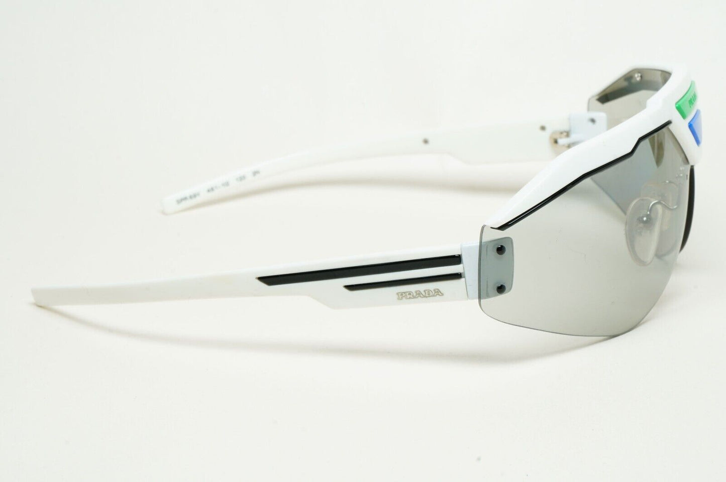 Prada Sunglasses Triangle White Shield Catwalk PR69VS SPR 69V 461-1I2 [b] 231124