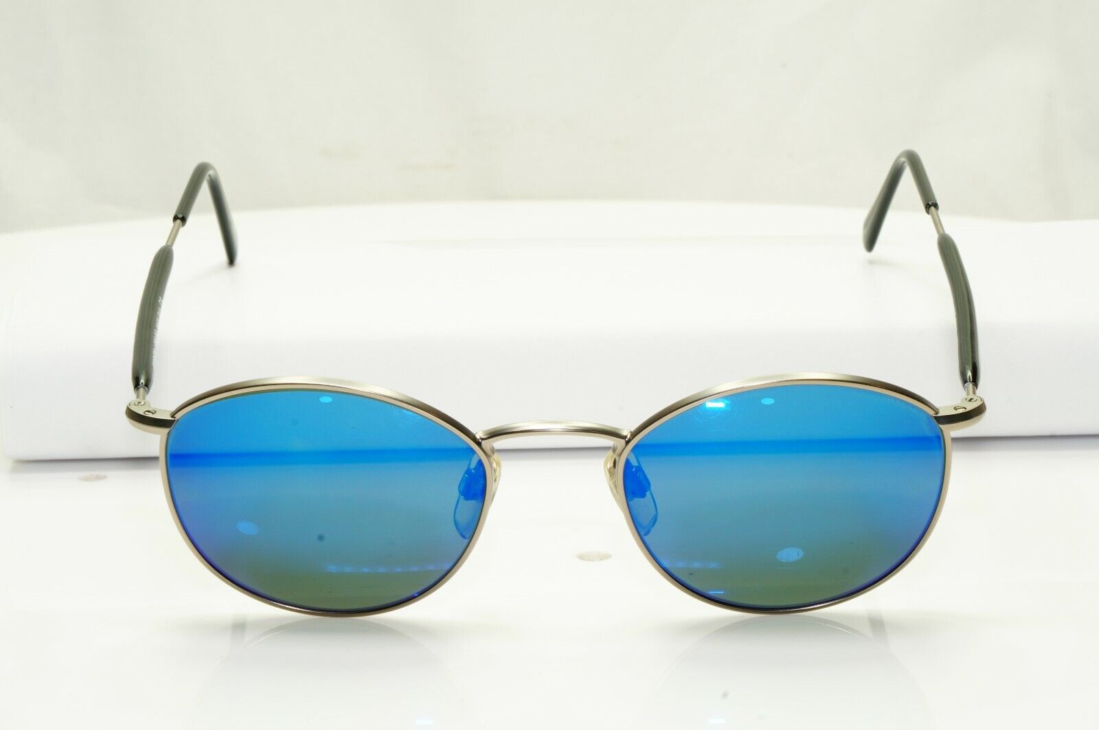 Giorgio Armani 1997 Vintage Sunglasses Blue Mirror Glass Silver 627 815/35 49mm