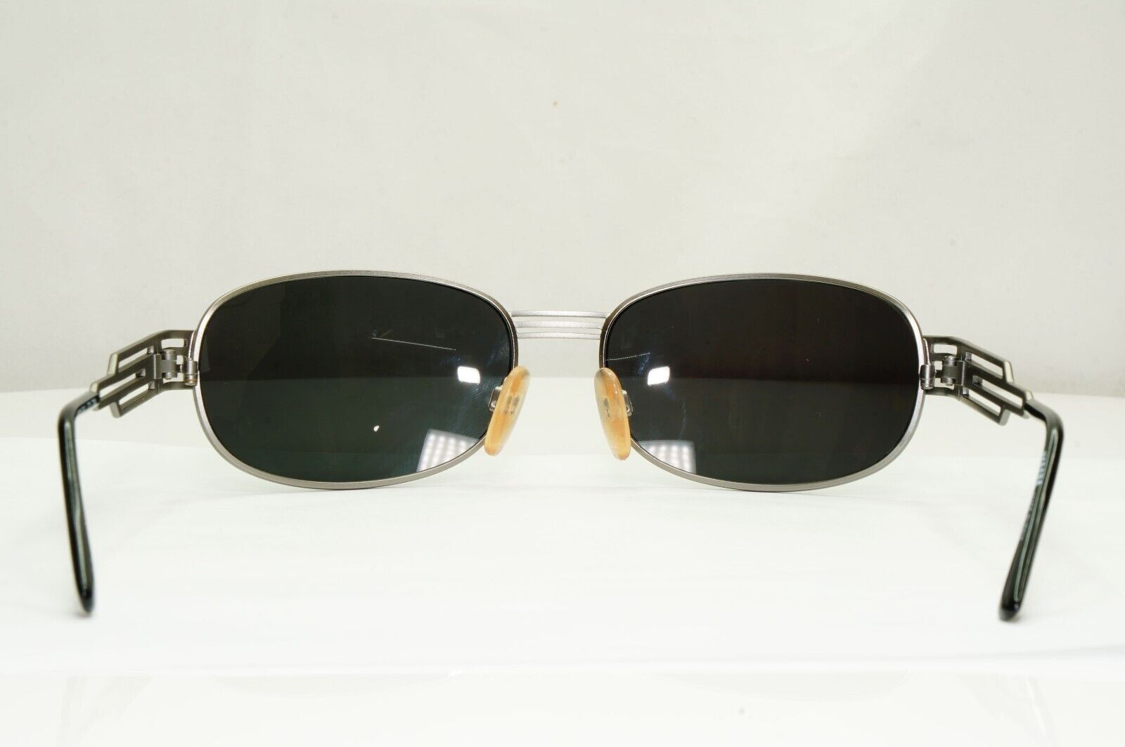 Versus 1996 by Gianni Versace Vintage Silver Black Sunglasses MOD F36 COL 77M