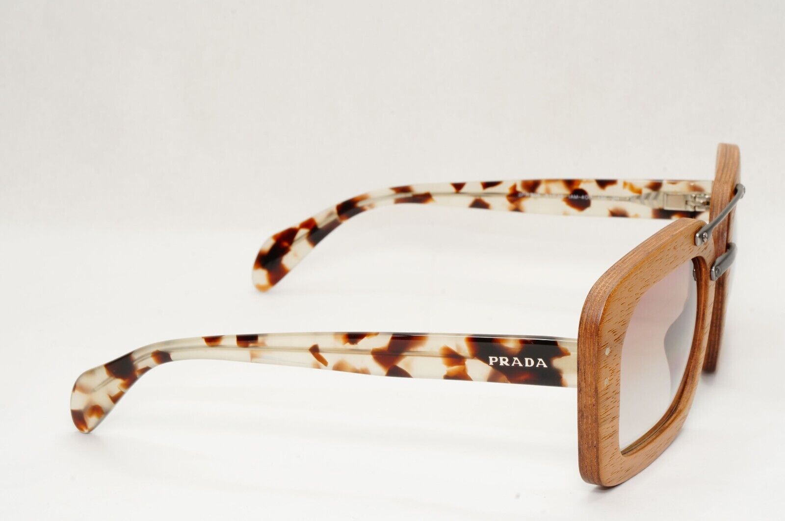 Prada Sunglasses Wood Square 2015 Brown Tortoise PR30RS SPR 30R IAM-4O0 051223