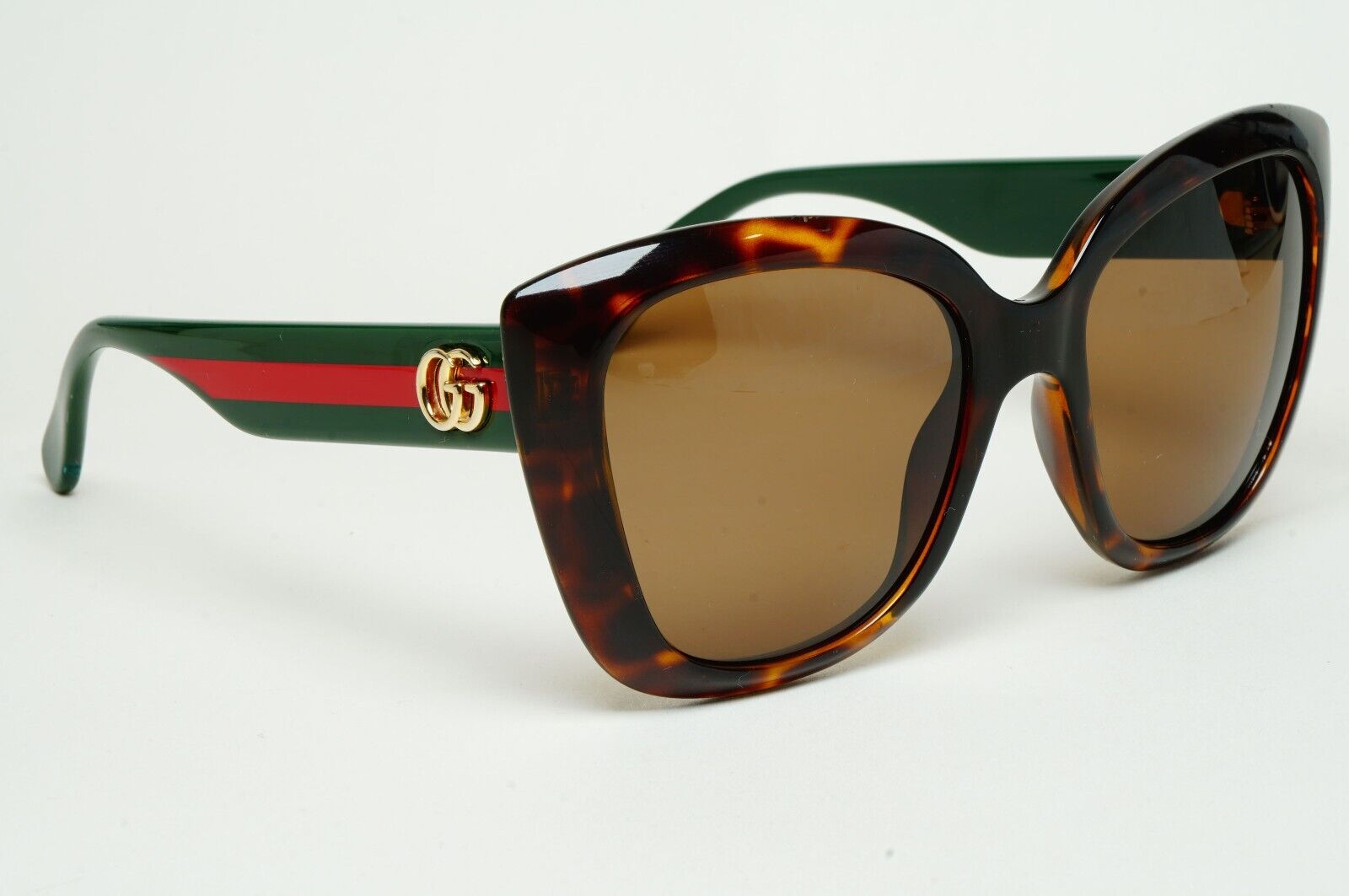 Gucci Sunglasses 2021 Brown Green Red Tortoise Square GG0860S 001 53mm 180125