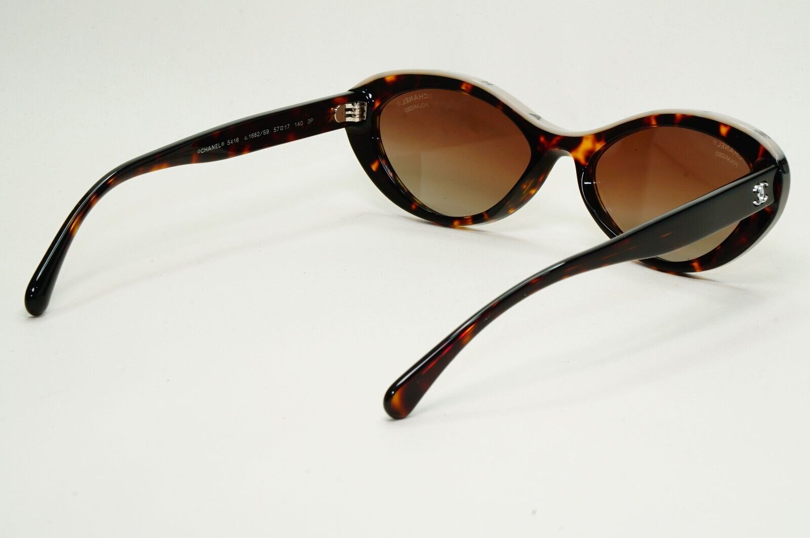 Chanel Sunglasses Polarised Letters Brown Tortoise Beige 5416 c.1682/S9 57mm