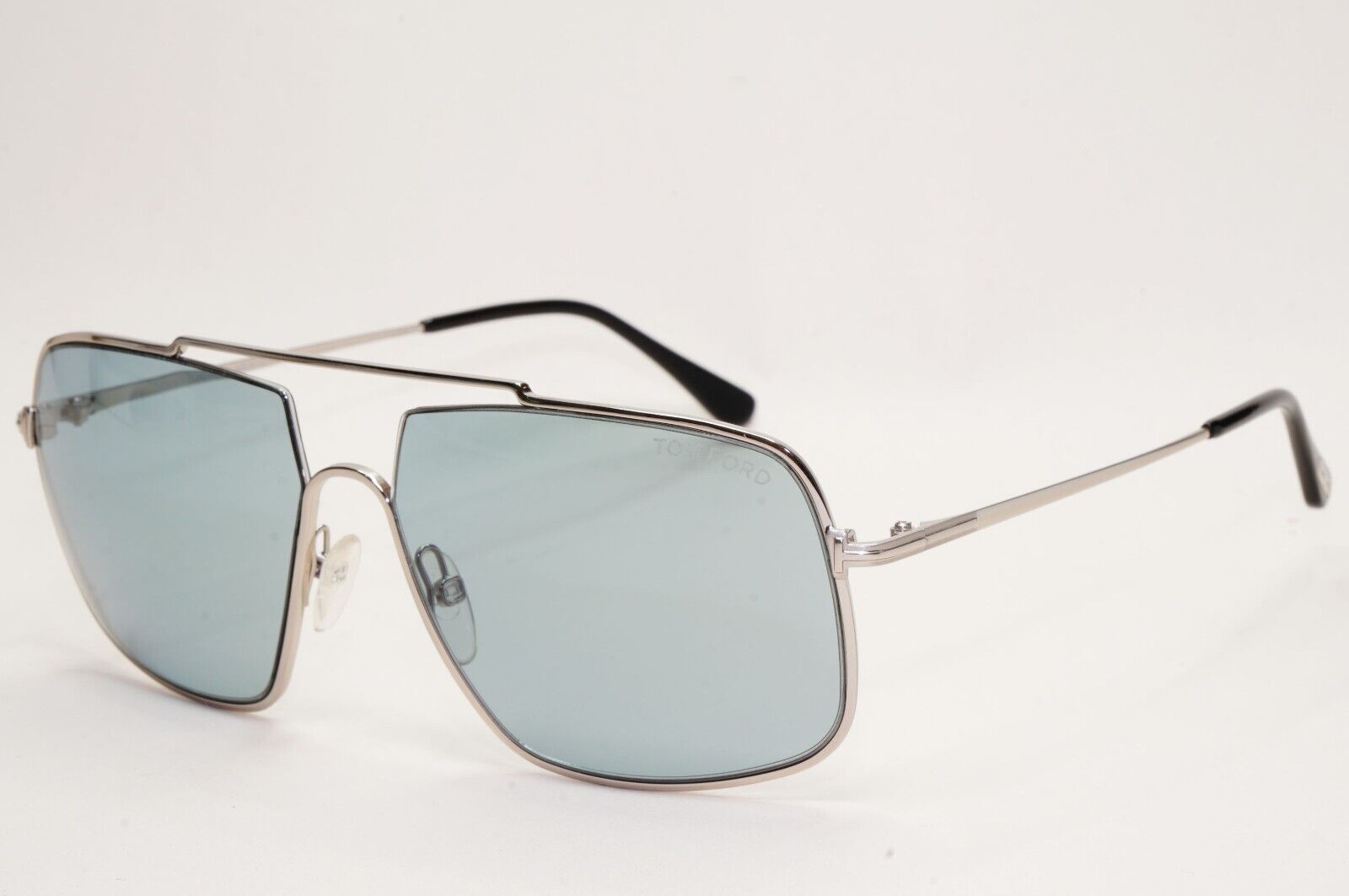 Tom Ford Sunglasses Aiden-02 Silver Mirror Square Navigator FT0585 TF 585 16A